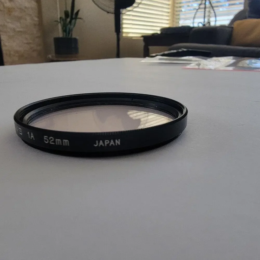 BLACK'S 1A 52mm Camera Lens Filter Black Non-Reflex Japan Skylight UV Protection